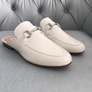 NEW Steve Madden Kandi white mule loafer 7.5 shoe